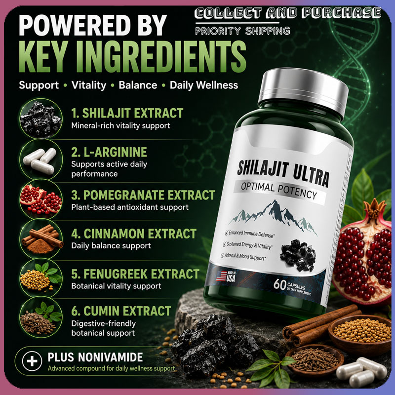 Herbal Wellness Formula - Herbal Shilajit Natural Mineral Supplement with