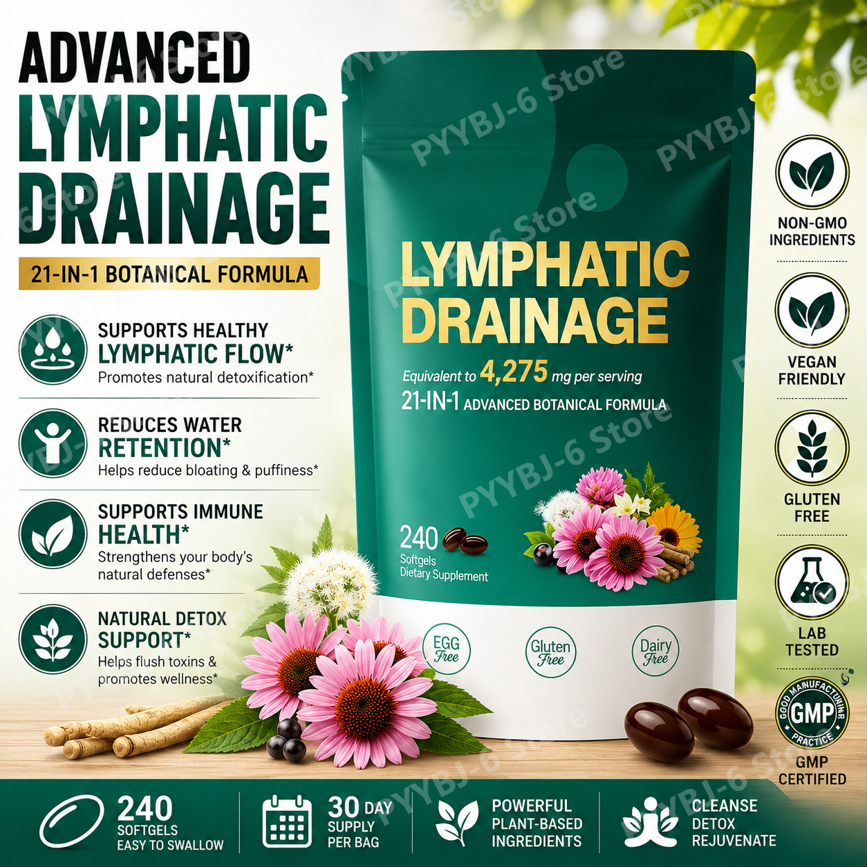 21-in-1 Botanical Lymphatic Su - مراجعة Herbal Wellness Formula وسعره