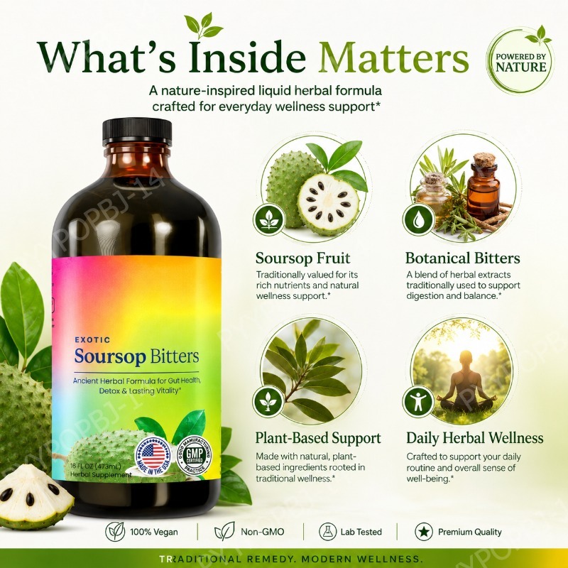 Exotic Soursop Bitters Herbal  - مراجعة Herbal Wellness Formula وسعره