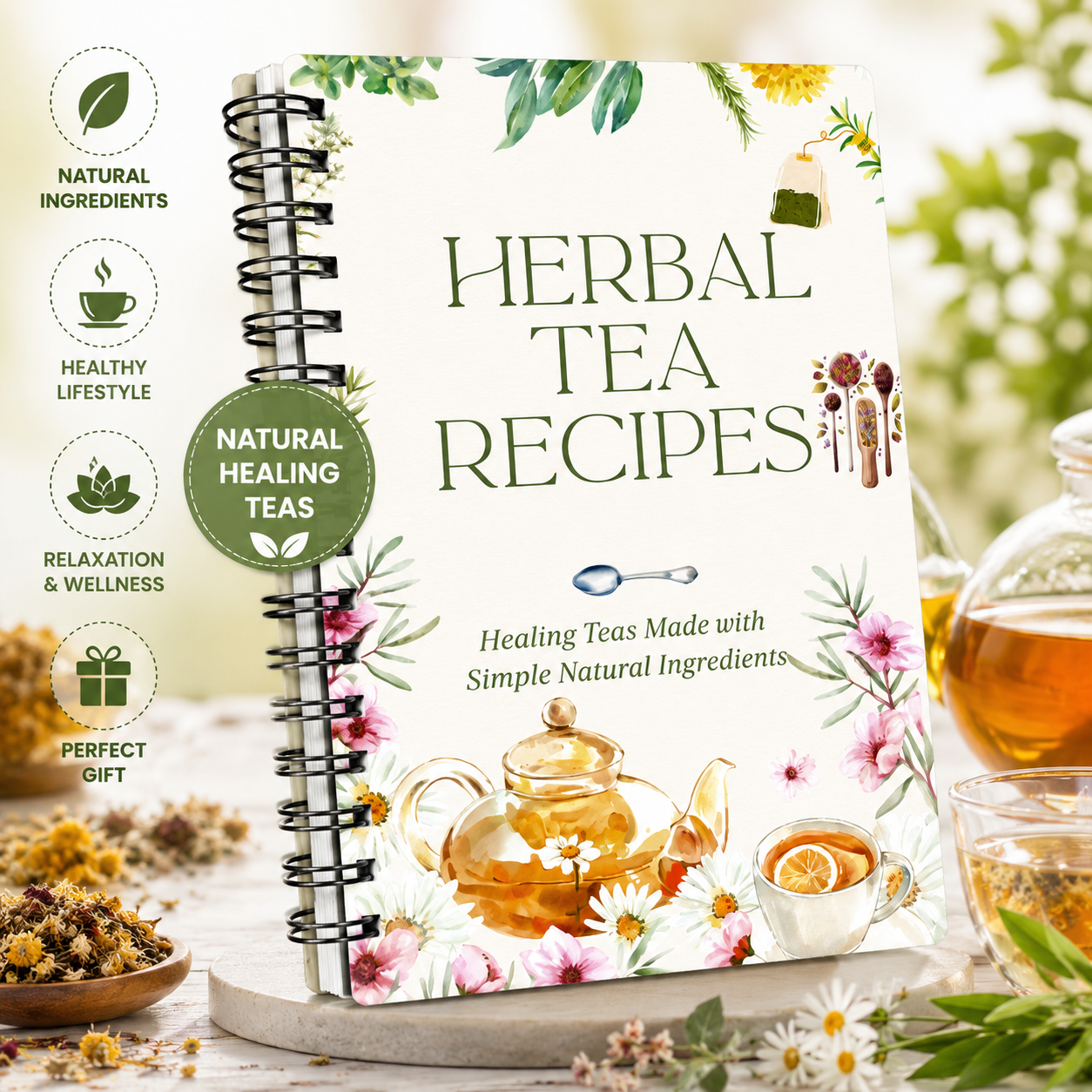 Herbal Tea Recipes Book – Natu - مراجعة Natural Herbal Wellness وسعره