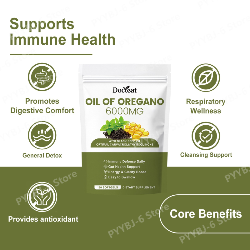 Oregano Oil Softgels with Blac - مراجعة Herbal Wellness Formula وسعره